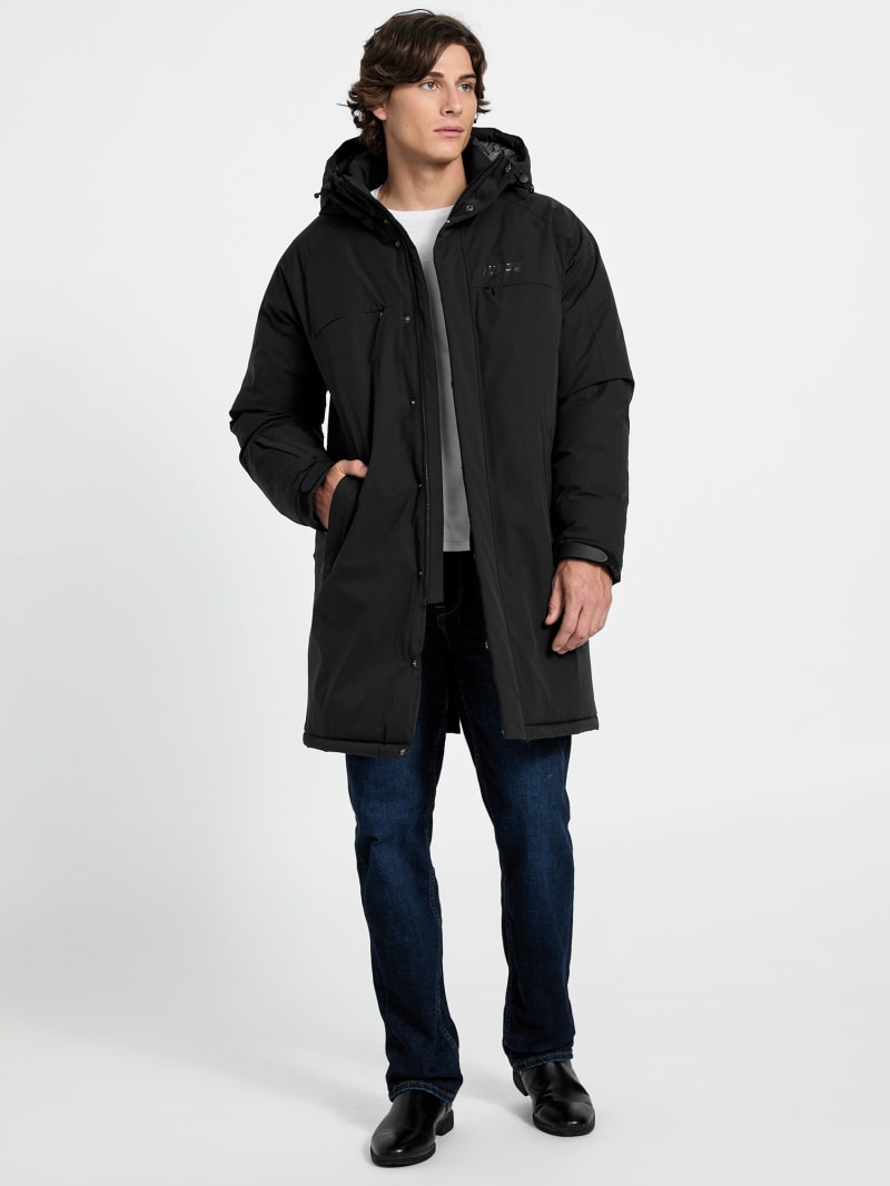 Logo padded coat