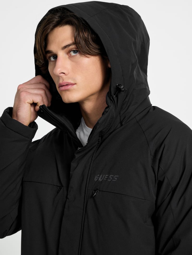 Logo padded coat