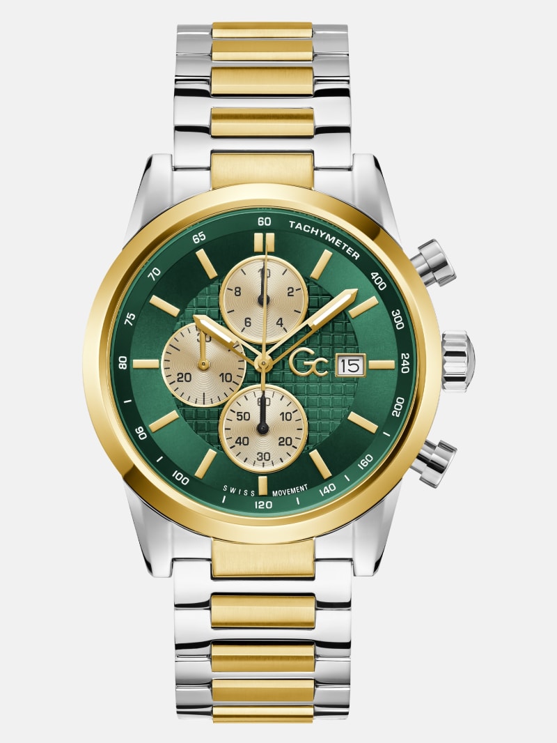 GUESS® Gc Two-Tone and Green Multifunction Watch