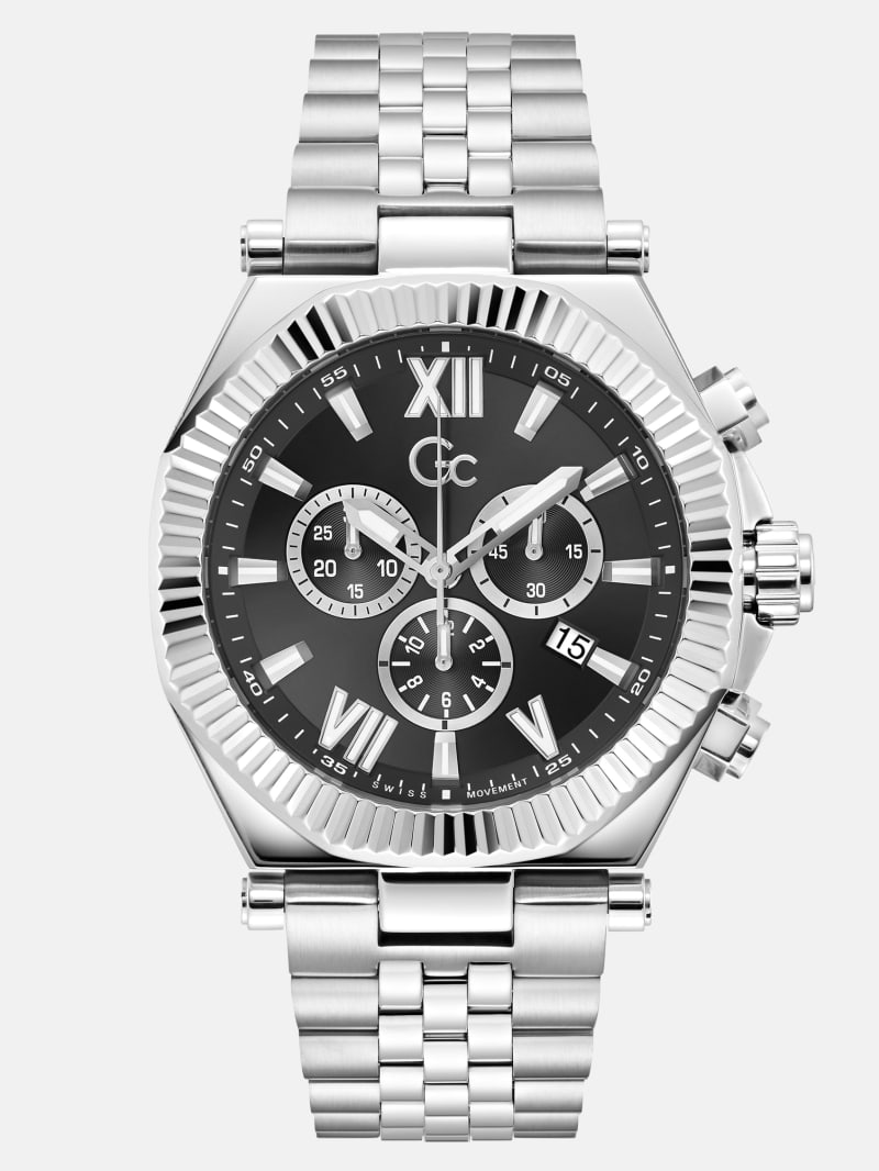 GUESS® Gc Silver-Tone Chronograph Watch Women