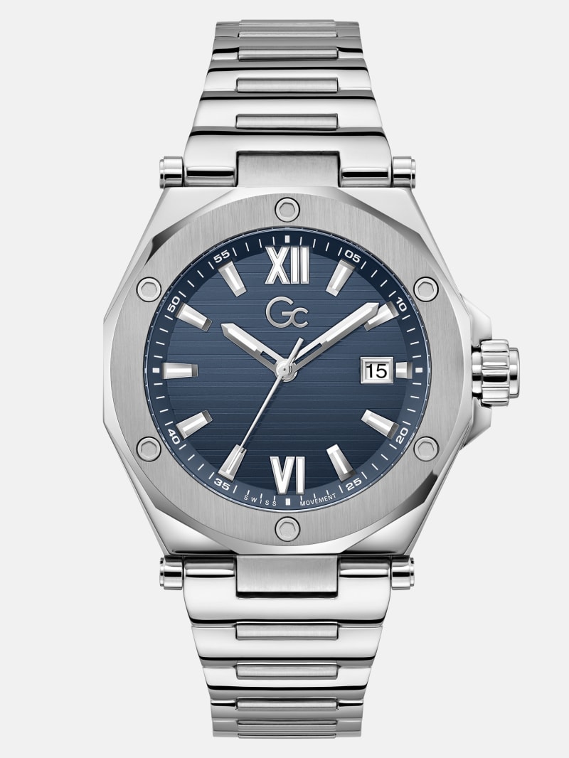 GUESS® Gc Silver-Tone Multifunctional Watch
