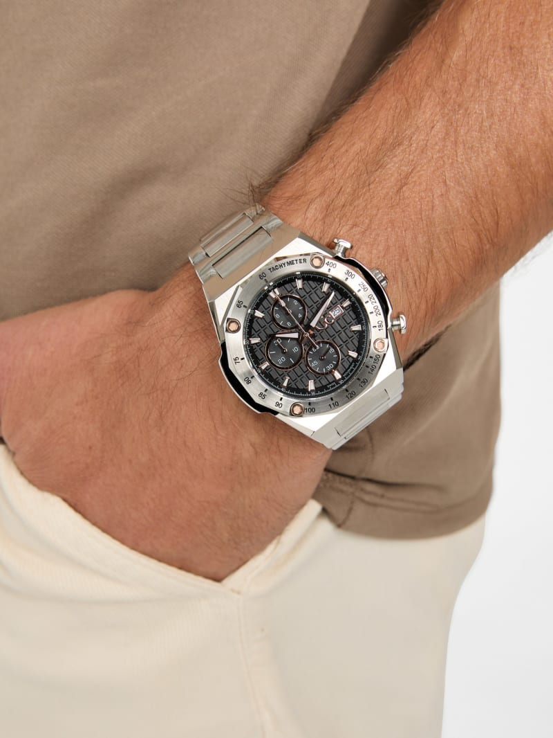 グズロクです。 GUESS® Gc Silver-Tone Chronograph Watch