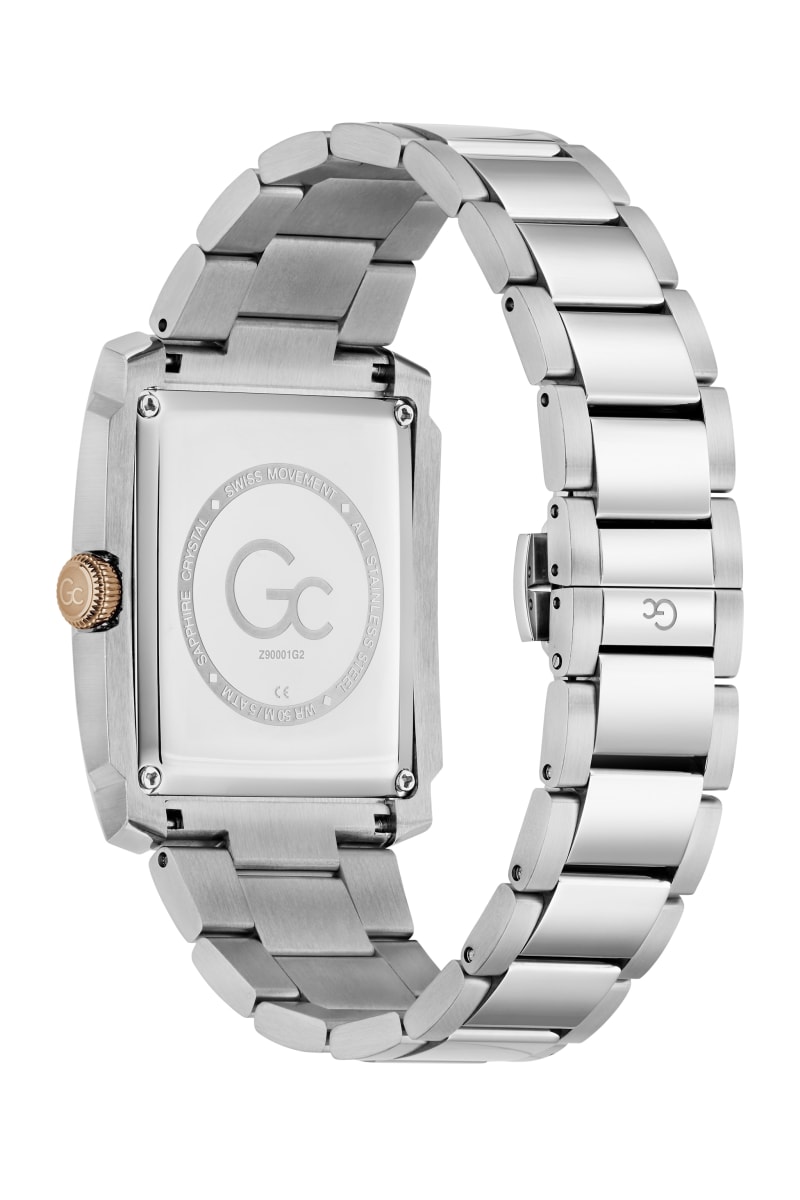 Silver tone analog watch 37 mm