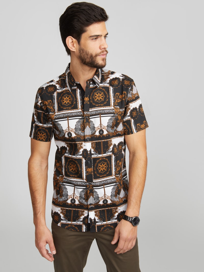 men's baroque print shirt