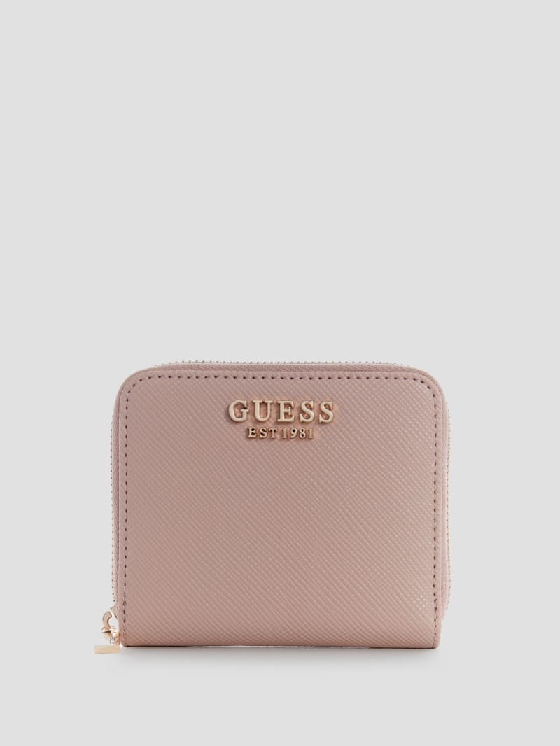 Guess Laurel Small Zip Around Wallet - Light Rose