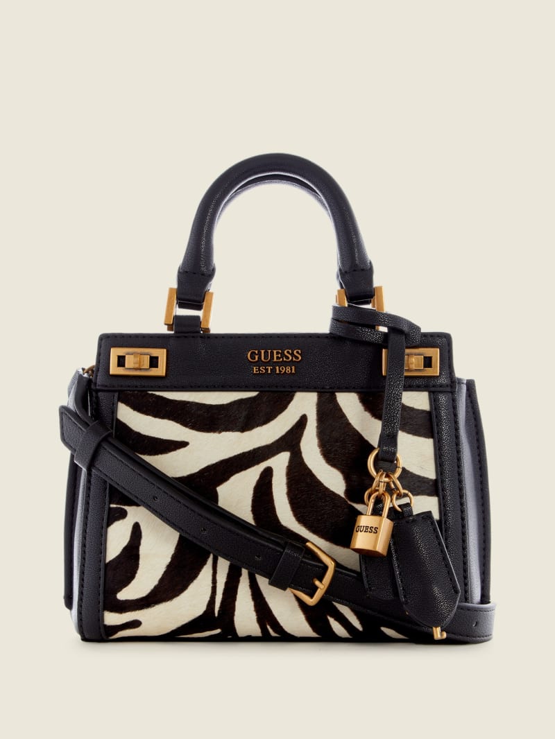 Katey Zebra Mini Satchel | GUESS Canada