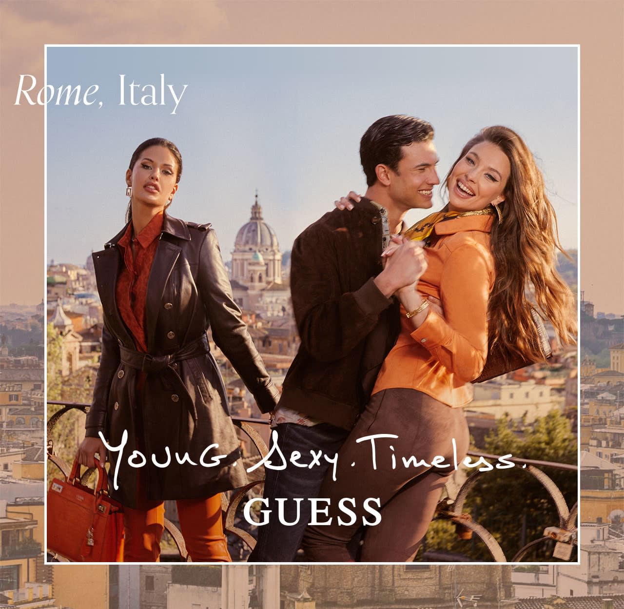 Casa Grande model in Guess brand's fall campaign