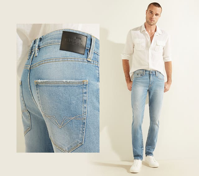 guess tapered jeans