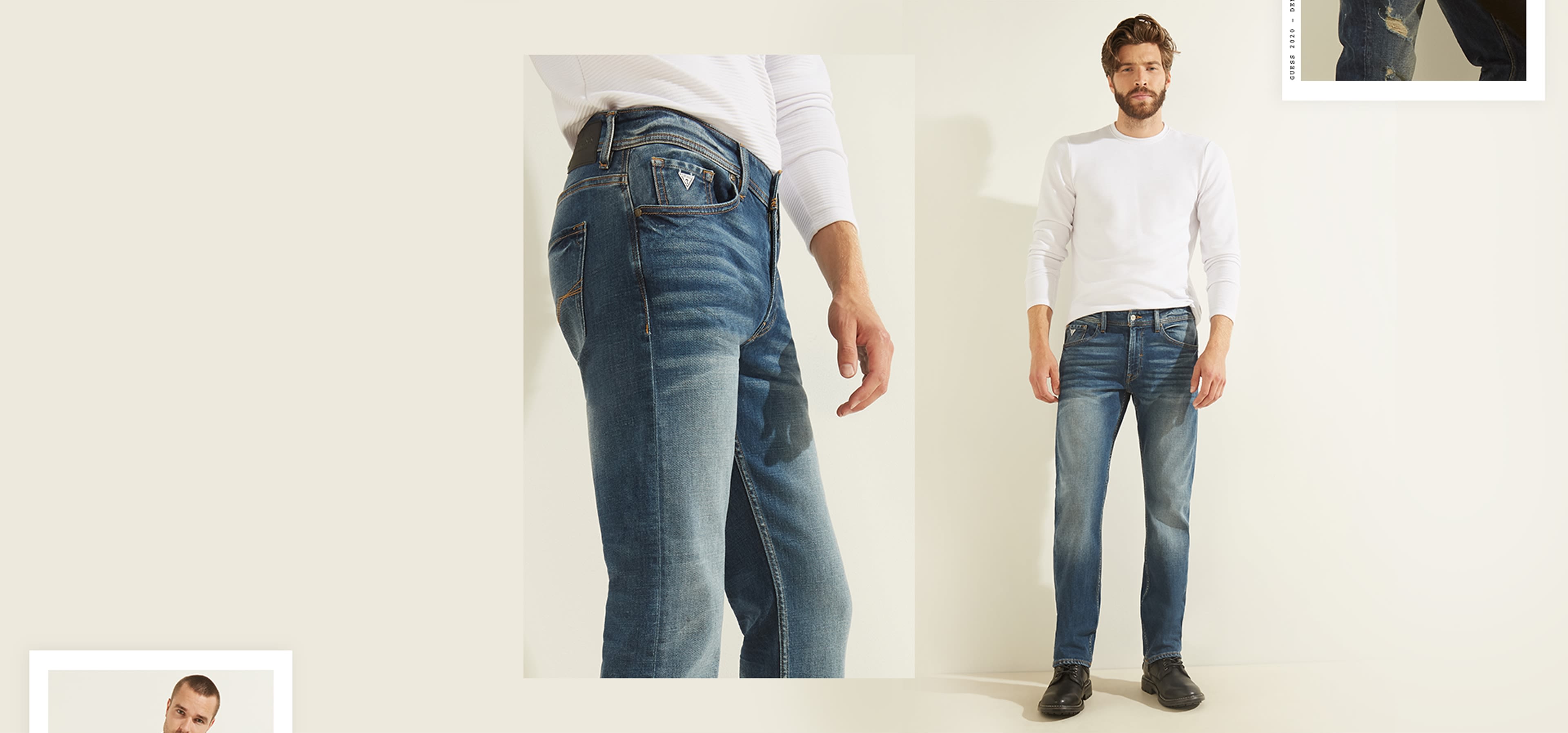 Straight leg jeans for men