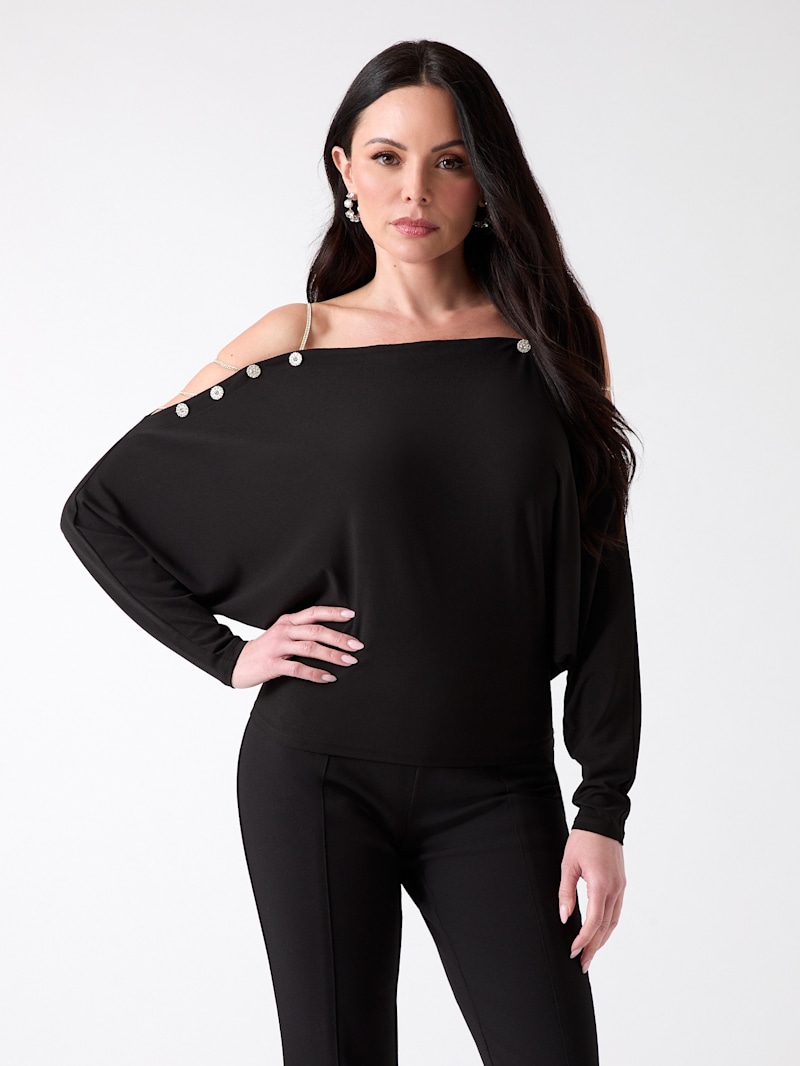 Eco Adri Off-the-Shoulder Crystal Top | GUESS