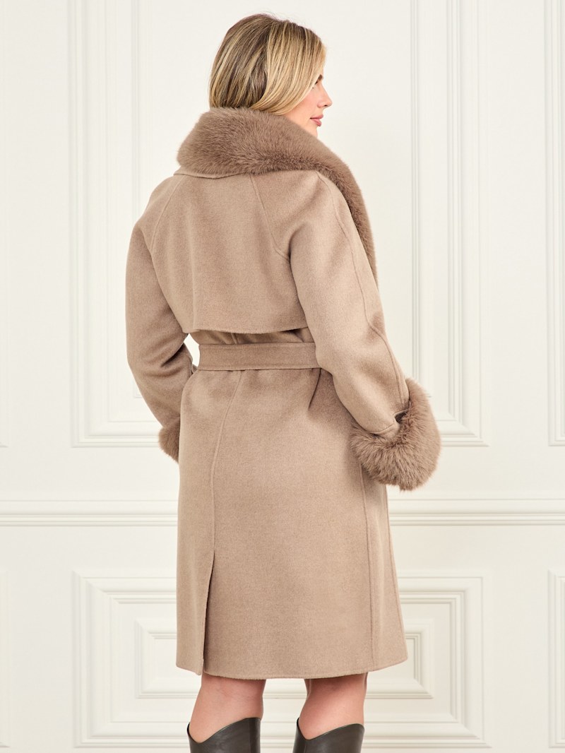ジャケット・アウター carol shoppe GRANPA WOOL COAT IN KHAKI Liliana Wool-Blend Coat | Marciano