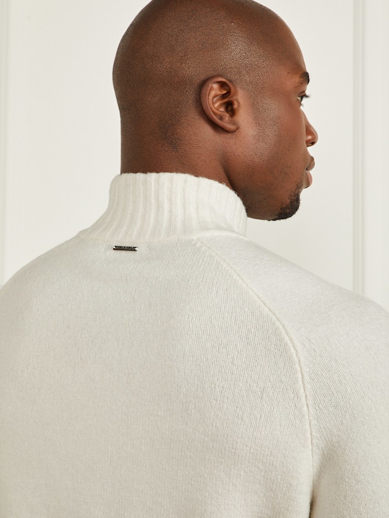 Eco Half-Zip Cable Knit Sweater | GUESS