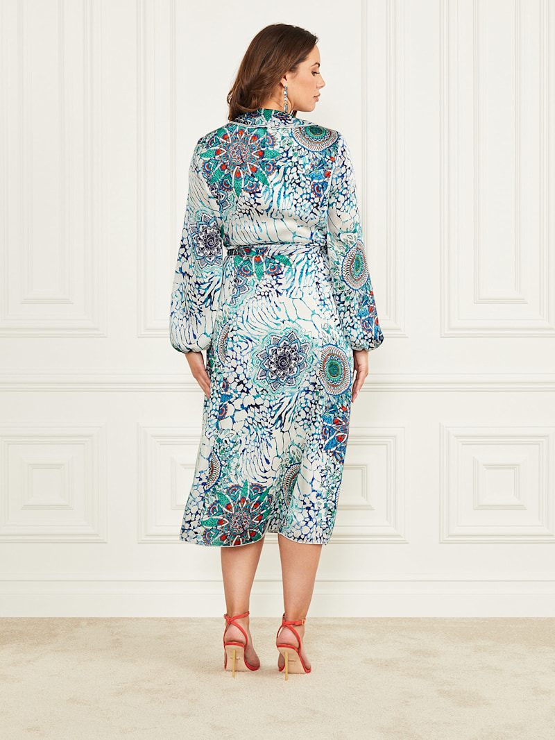 Mina Printed Wrap Dress | GUESS