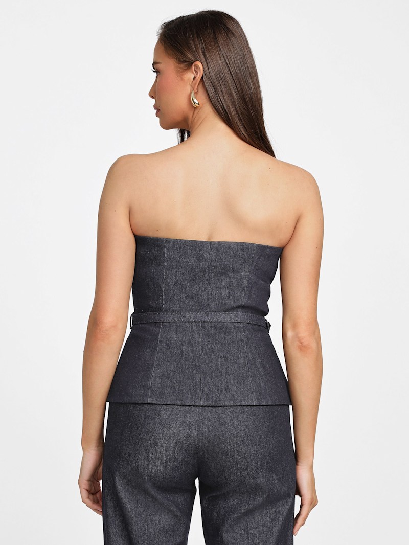 Glam De Nuit Denim Corset | GUESS