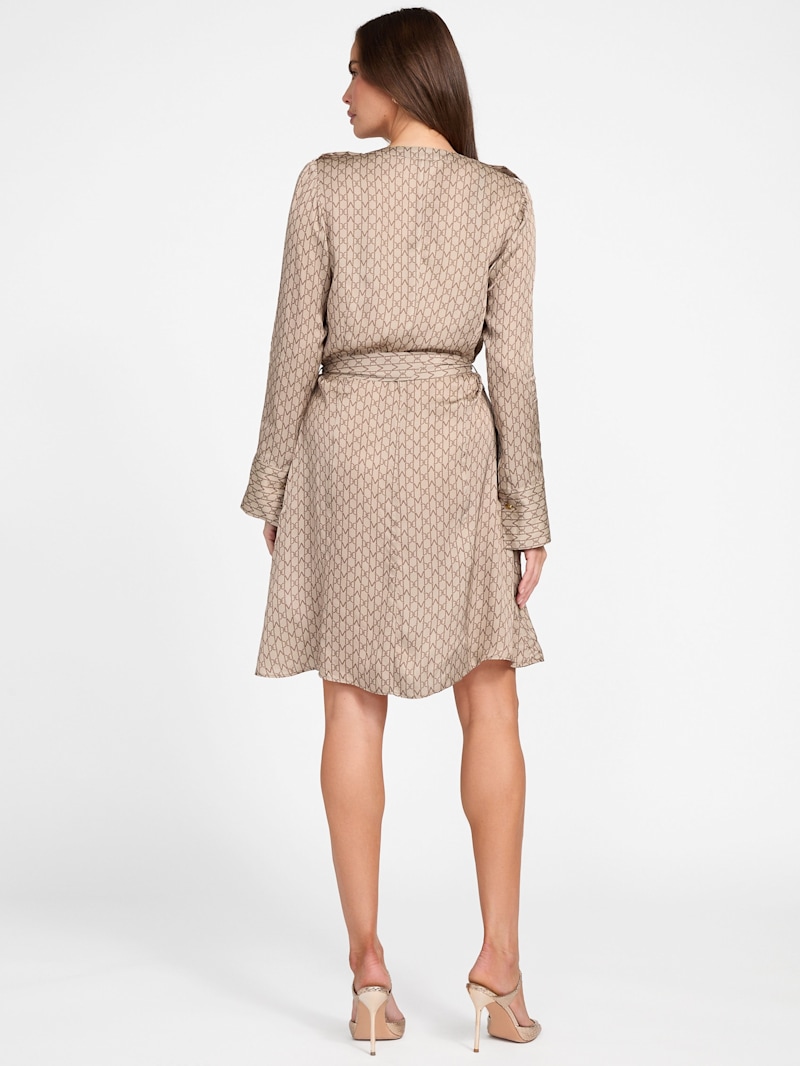 ♡ ❣️ check mini dress beige M Eco Britney Mini Dress | GUESS