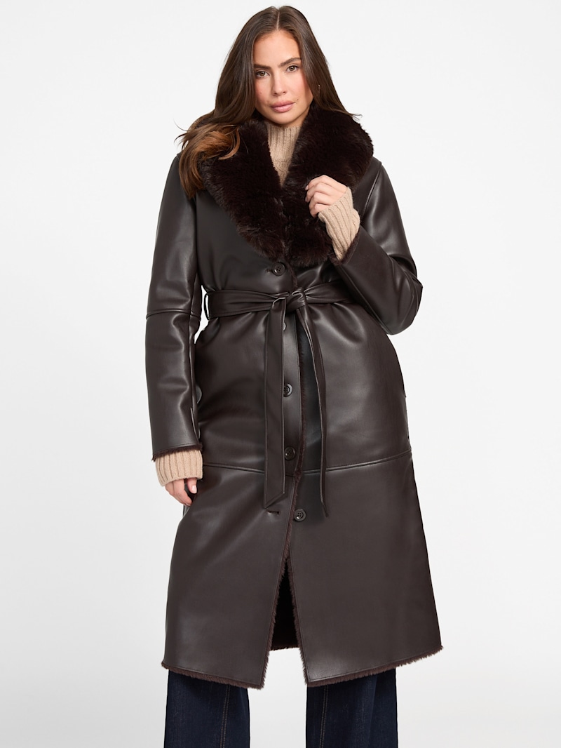 Zoey Faux-Leather Coat | Marciano