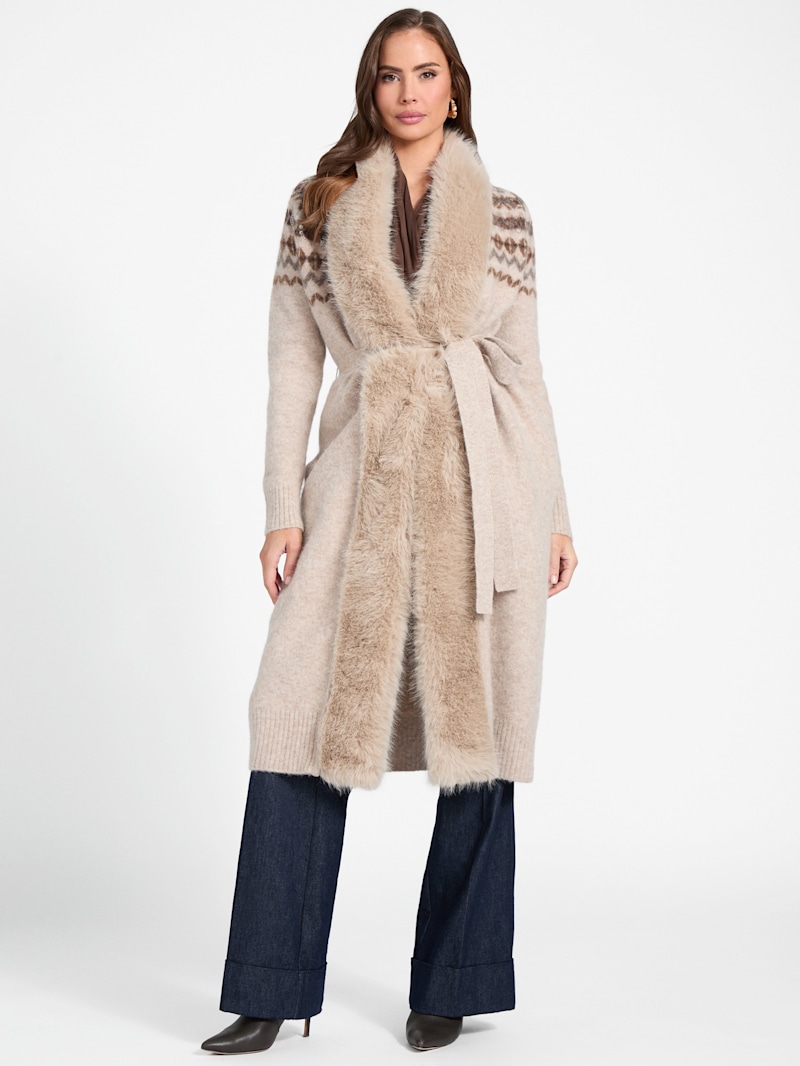 f♡　laubeblanc Belted Wool long gilet Belted Wool long gilet – L'AUBE BLANC