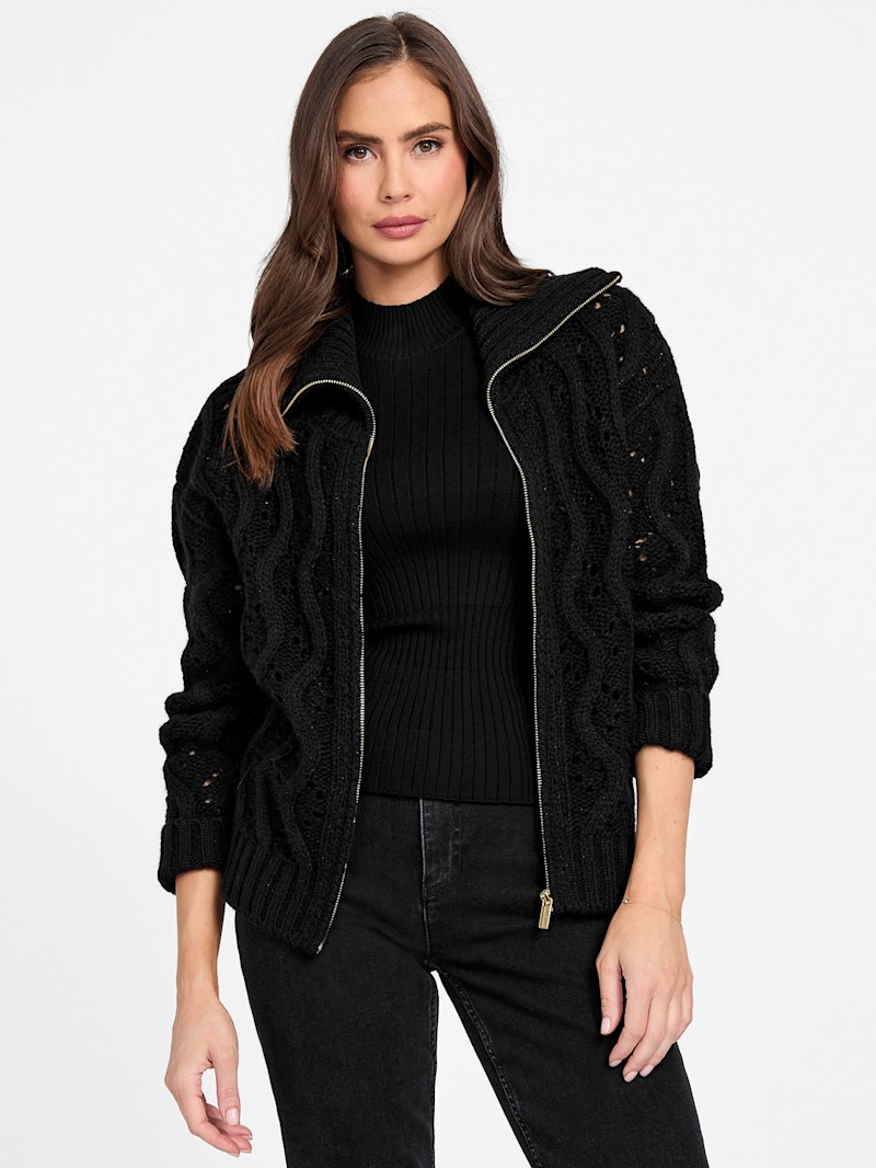 Adenora Zipped Cardigan Sweater | GUESS