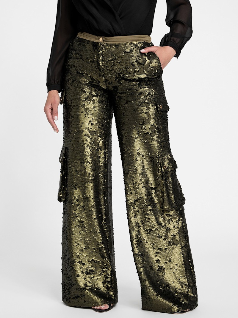 美品　anuke　glitter cargo pants　ベージュ　アンヌーク anuke 【限定SALE】 アンヌーク 即日発送 Glitter Cargo Pants