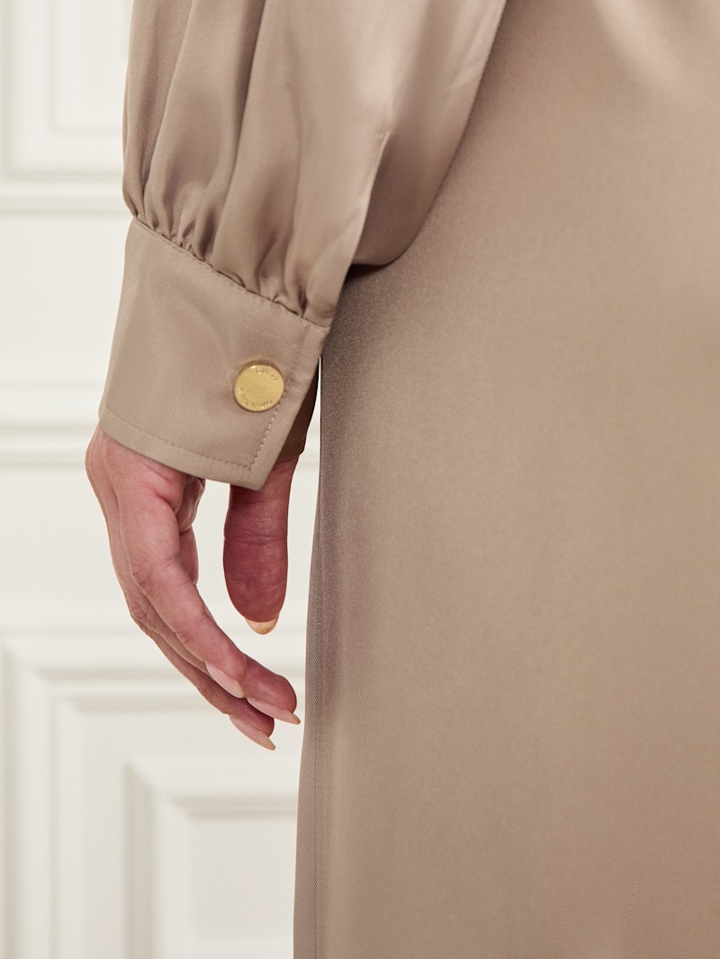 ワンピース LOOKAST DIAKIN WRAP SHIRT DRESS_CREAM Faux Leather Belted Shirt Dress in Cream | 7 For All Mankind