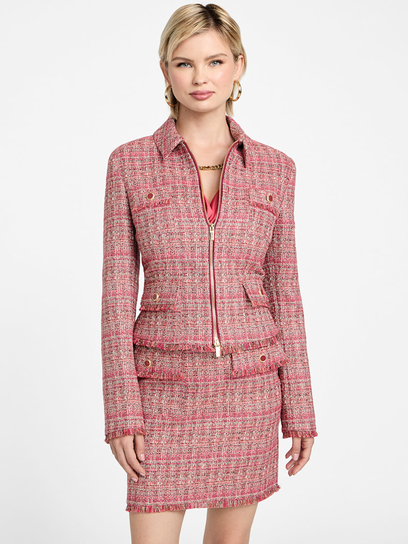 【2plan】Lione Tweed Half Jacket Lifford Linen Tweed Jacket | Men's Country Clothing