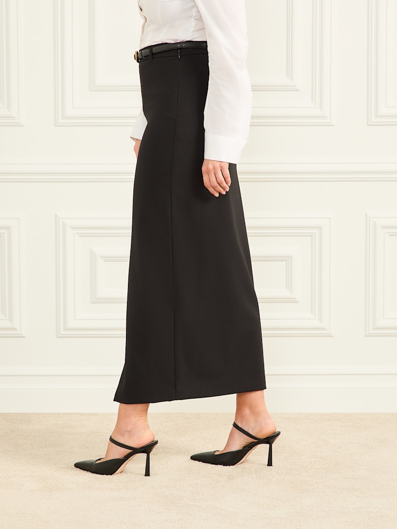 Well-Suited Belted Maxi Skirt | GUESS