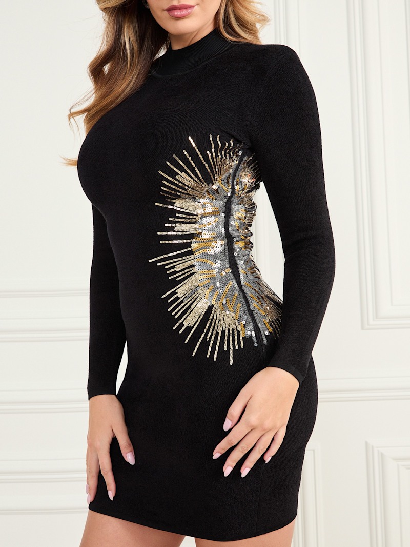 Sparkler Sequin Velour Dress | Marciano