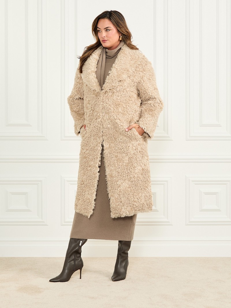 Ameri UND ELEGANT FUR COAT ※ファーなし BLACK HOODED MINK FUR COAT SAGA LONG | SKANDINAVIK FUR