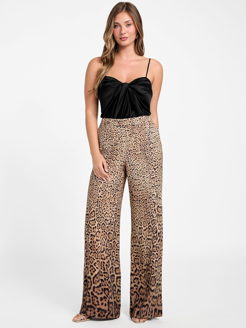 Amy Printed Satin Pant | GUESS