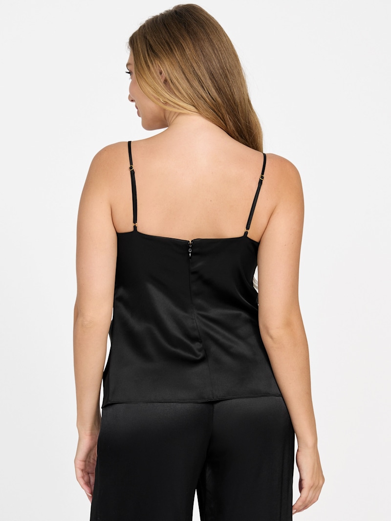 Aretha Satin Twisted Top | GUESS