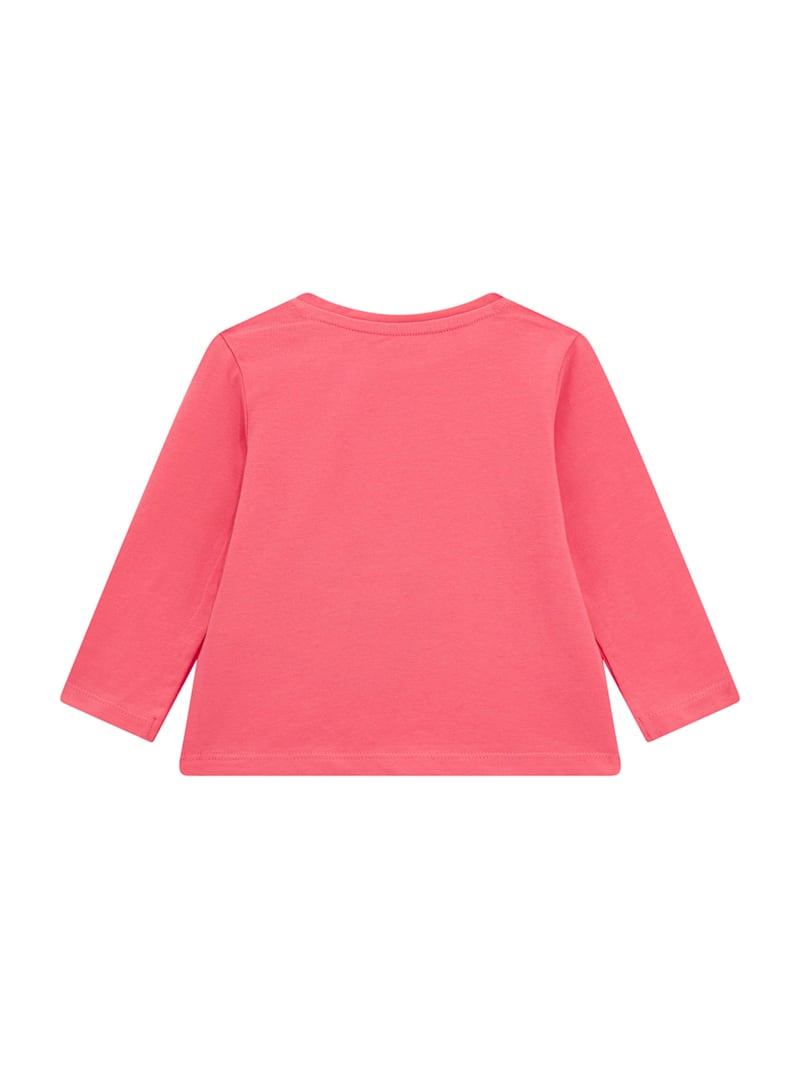【関税込み】Gabriela Hearst ピンク Bandeira Tシャツ Hearts Long-Sleeve Tee (0-24M) | GUESS