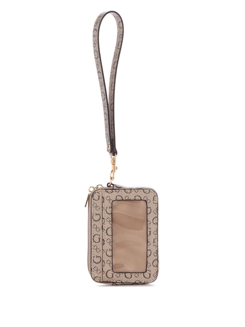 Eldoria Logo Small Zip Wristlet Wallet | GUESS Factory