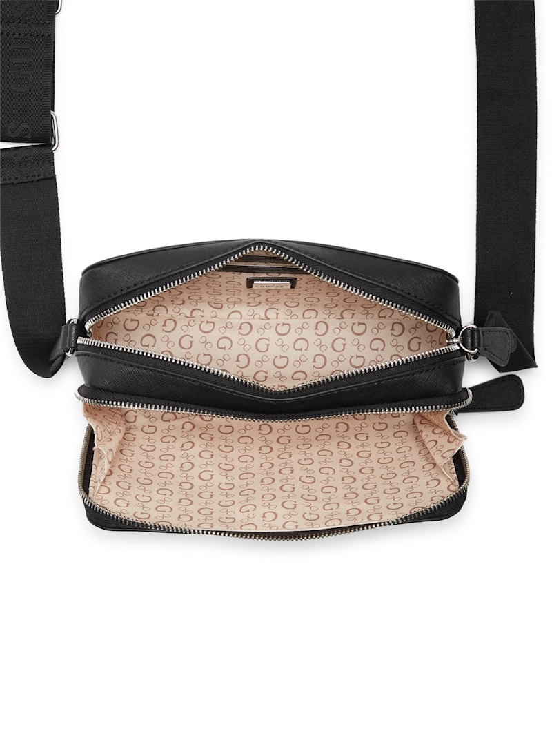 Haddington Mini Double-Zip Crossbody | GUESS Factory Ca