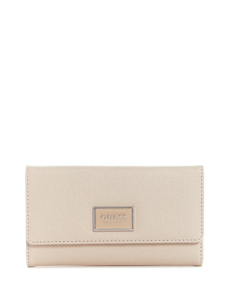 Abree Glitter Slim Clutch Wallet | GUESS Factory Ca