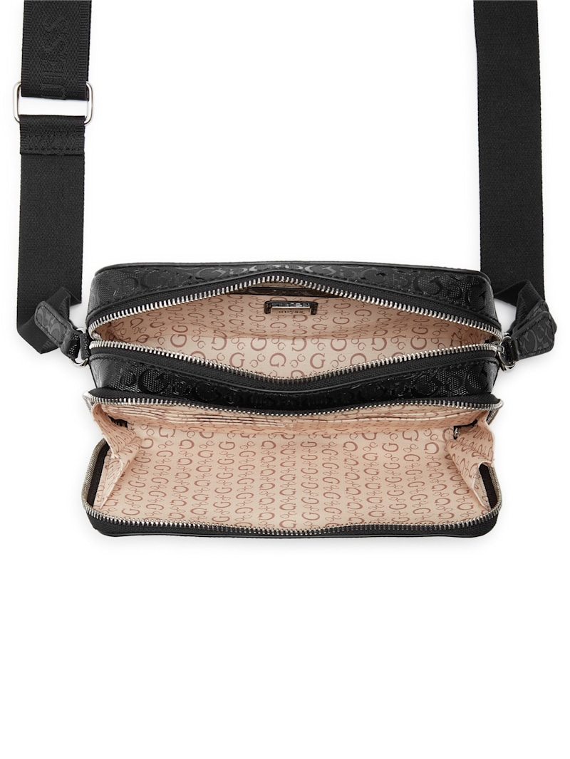 Haddington Mini Double-Zip Crossbody | GUESS Factory Ca