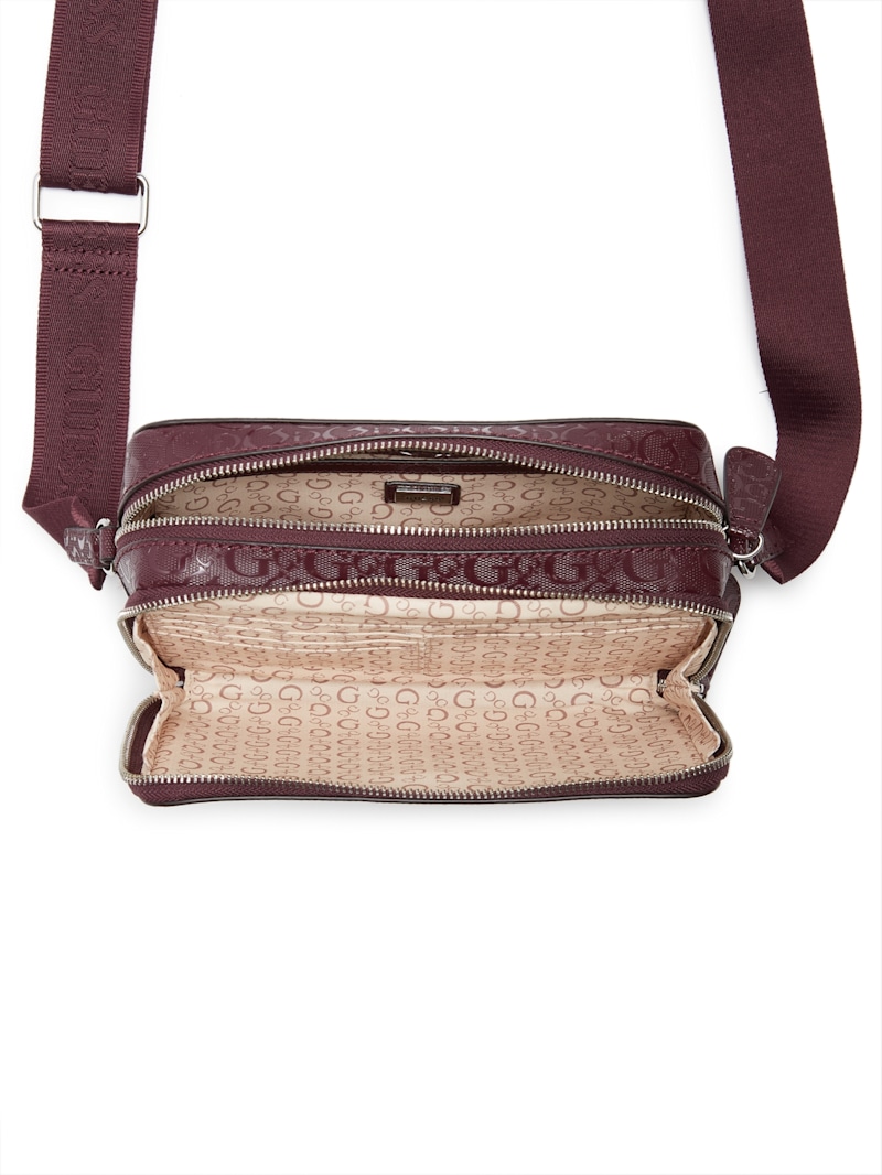 Haddington Mini Double-Zip Crossbody | GUESS Factory Ca