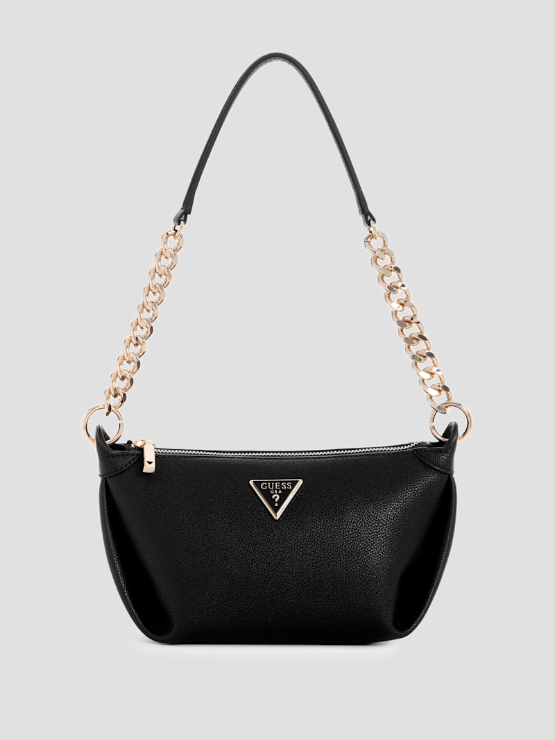ショルダーバッグ・ポシェット Guess GEN Mini Long Shoulder Bag HP1A3A65 GUESS Meridian Mini Top Zip Shoulder Bag, Coal Logo