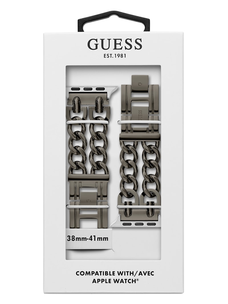 GUESS★クリスタル x シルバーリンクチェーン Apple Watchバンド GUESS☆クリスタル x シルバーリンクチェーン Apple Watchバンド