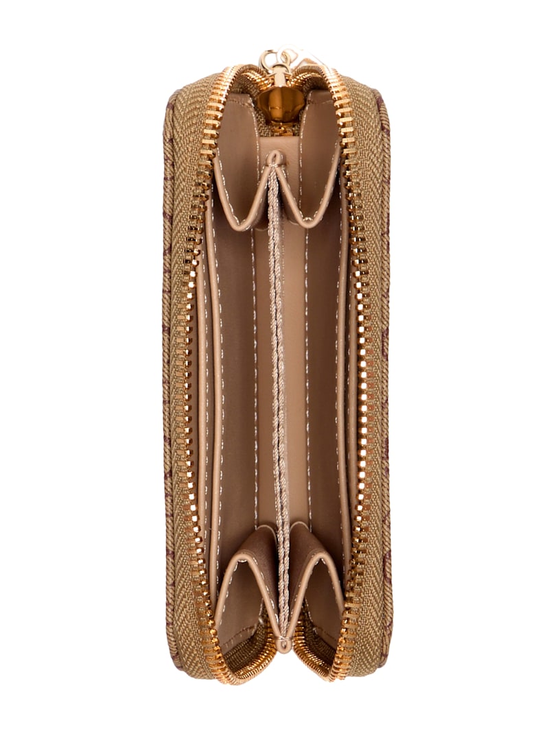 Saffron Small Logo Zip Wallet | GUESS Factory