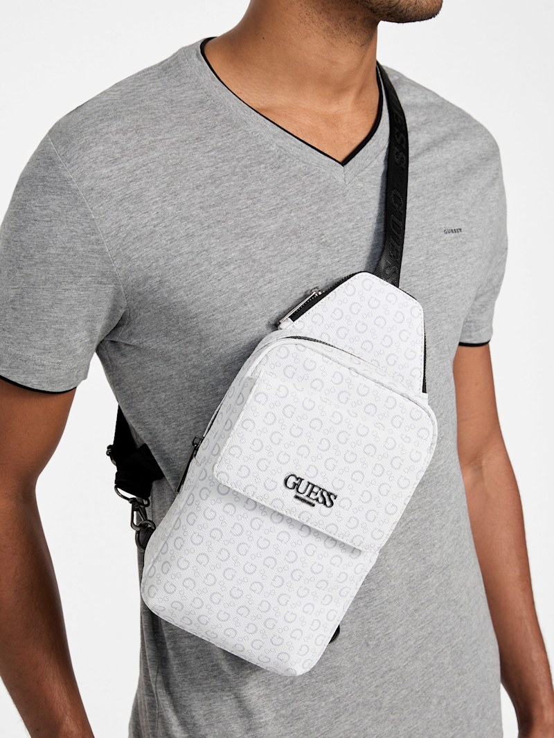 ショルダーバッグ・ポシェット Pixel Logo Shoulder Bag Light Grey Guess Factory Deltona Logo Shoulder Bag | ShopSimon