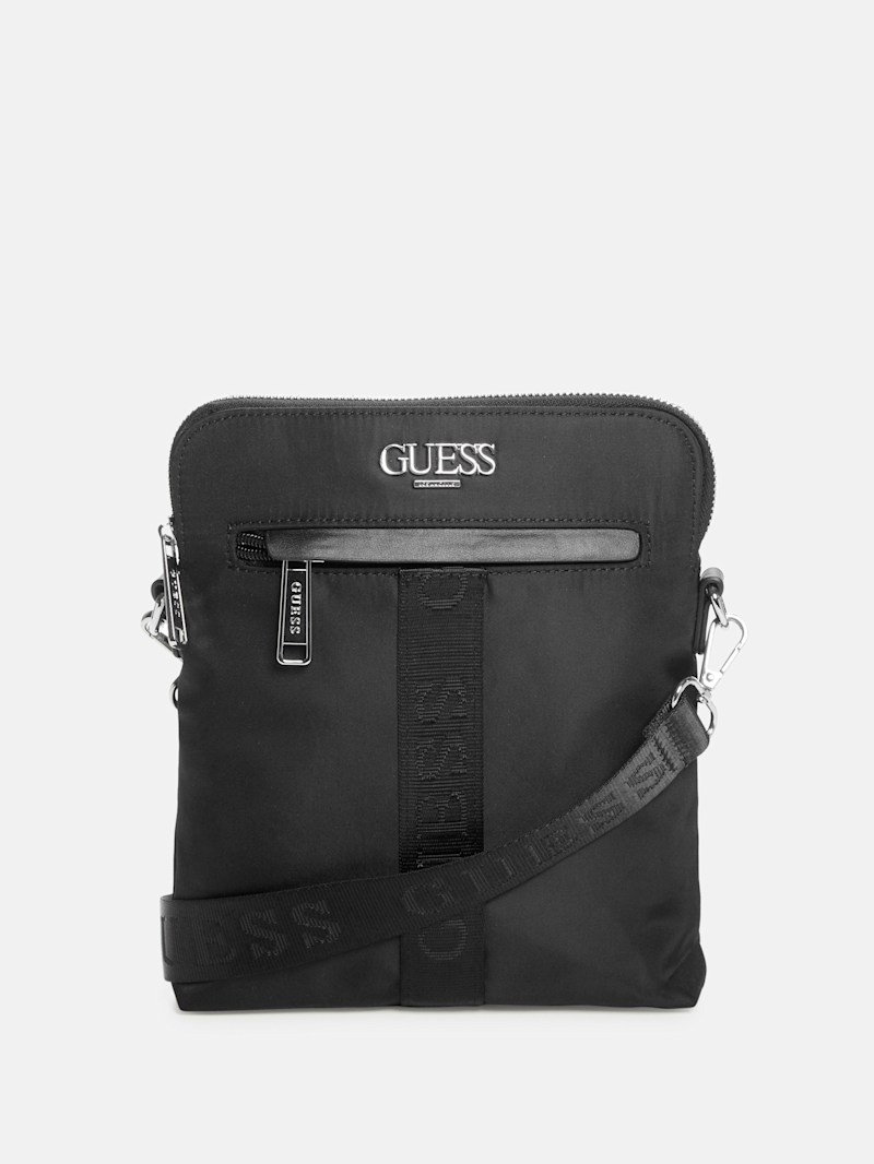 Nylon Top-Zip Pancake Crossbody | GUESS Factory