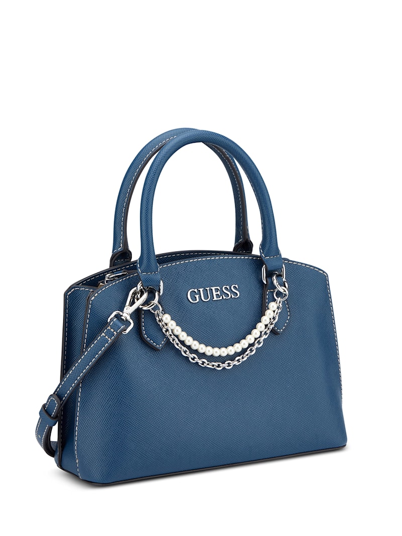 Jeanine Faux-Pearl Charm Satchel | GUESS Factory
