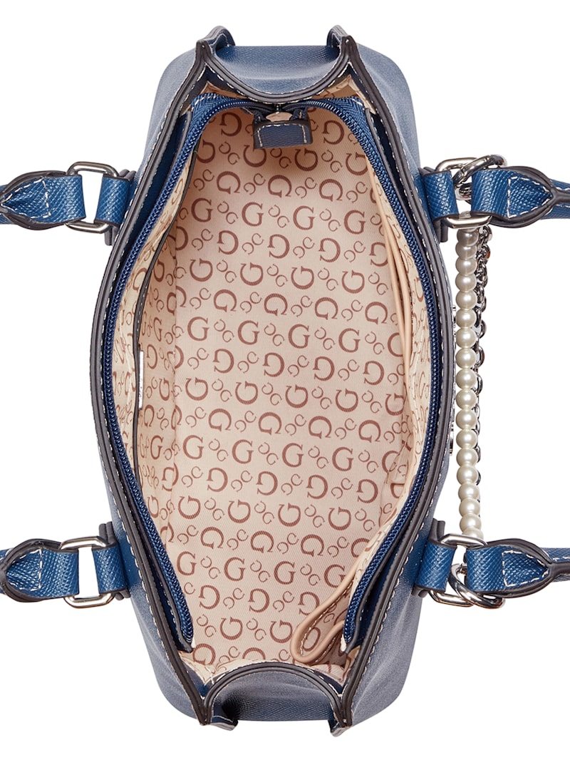 Jeanine Faux-Pearl Charm Satchel | GUESS Factory