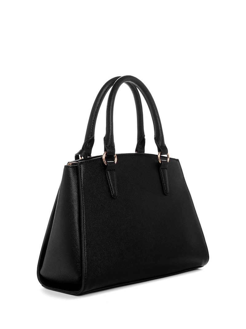 SABRINA LACE BAG black 正規品 Kyrie Saffiano Satchel | GUESS Factory