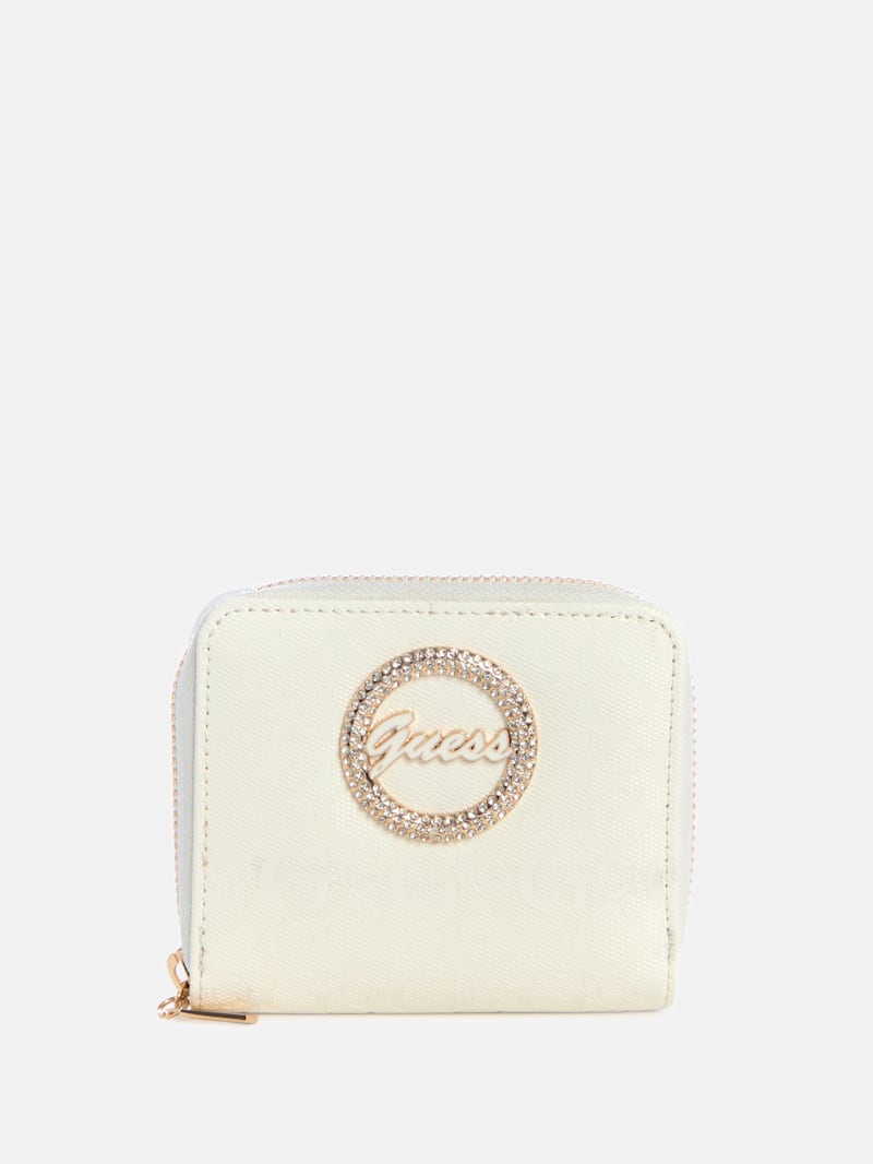 Lumina Logo Shine Small Zip-Around Wallet | GUESS Factory