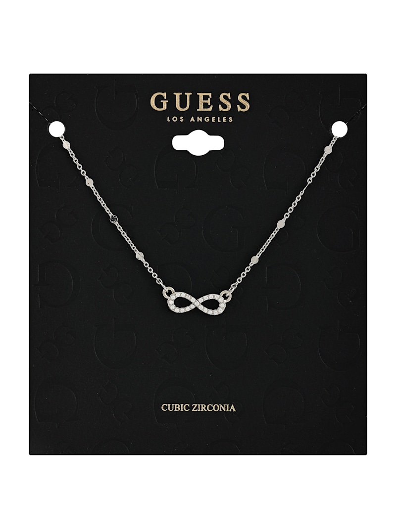 Silver-Tone Infinity Necklace | GUESS Factory