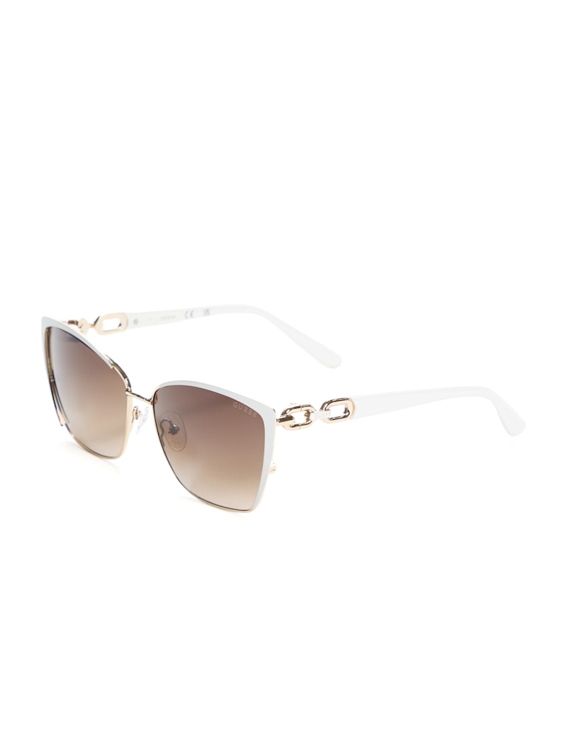 Chain Metal Cat-Eye Sunglasses | GUESS Factory Ca
