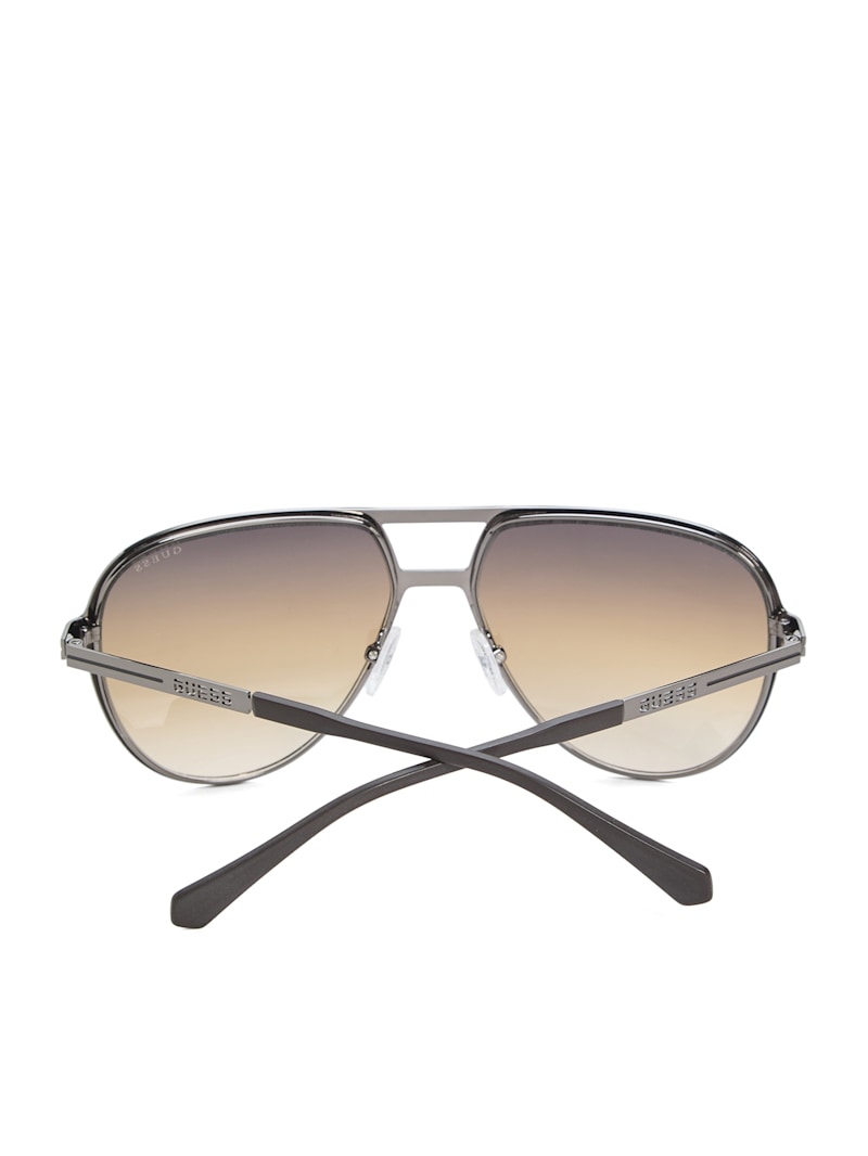 Coated Metal Aviator Sunglasses | GUESS Factory