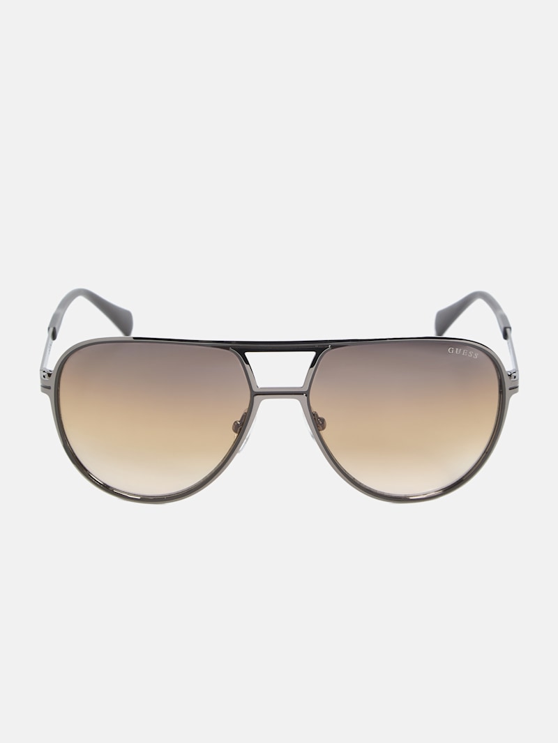 Coated Metal Aviator Sunglasses | GUESS Factory