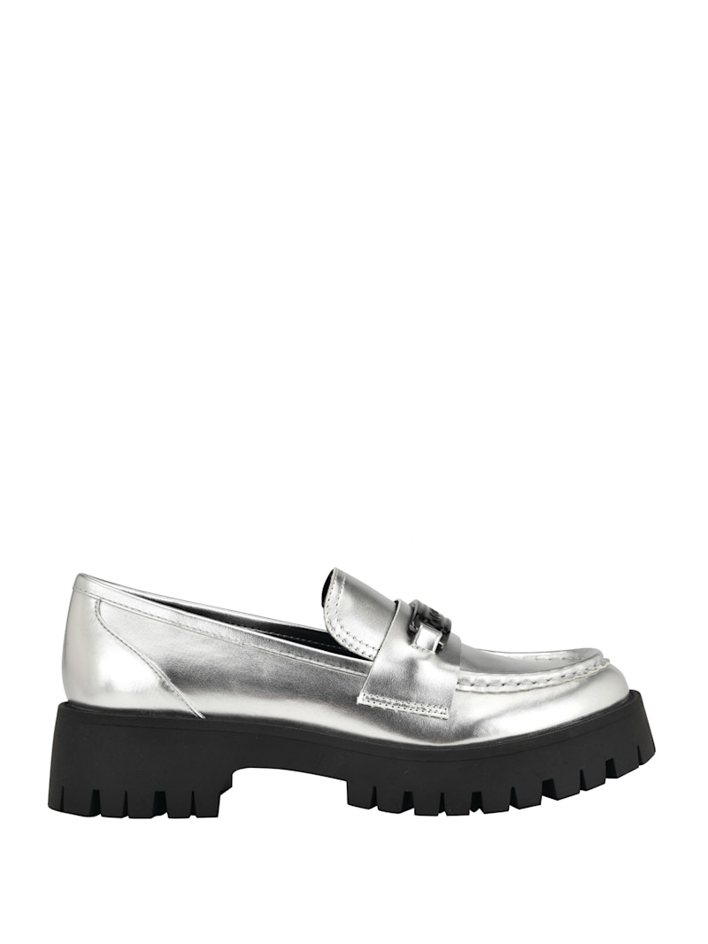 Apply Faux-Leather Logo Loafer | GUESS Factory